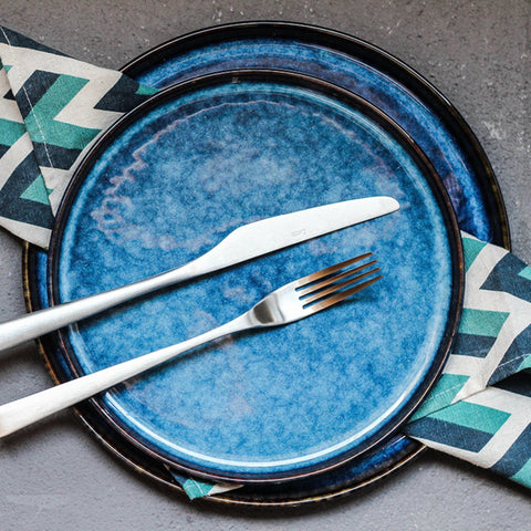 Dinner Plates - Australian Blue Large (25.5 cm 4 Piece Dinner Plate Set) - Fansee Australia