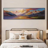 Stunning Mountain Ranges Ready To Hang Oil Painting - Fansee Australia