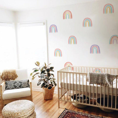 10 Pcs Watercolour Rainbow Wall Stickers - Fansee Australia