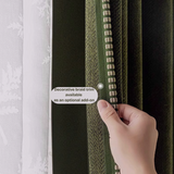 Verdant Loom Textured Chenille Curtain Panel – Vintage Green Drapery