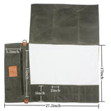 11-Pocket Canvas Knife Bag – Green Roll-Up Chef’s Organizer - Fansee Australia