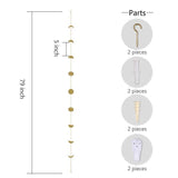 11Pcs Gold Shining Metal Moon Phase Garland Wall Decor Set - Fansee Australia