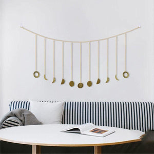 11Pcs Handmade Gold Moon Phase Garland Wall Decoration Set - Fansee Australia