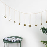 11Pcs Handmade Gold Moon Phase Garland Wall Decoration Set - Fansee Australia