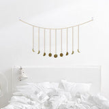 11Pcs Handmade Gold Moon Phase Garland Wall Decoration Set - Fansee Australia