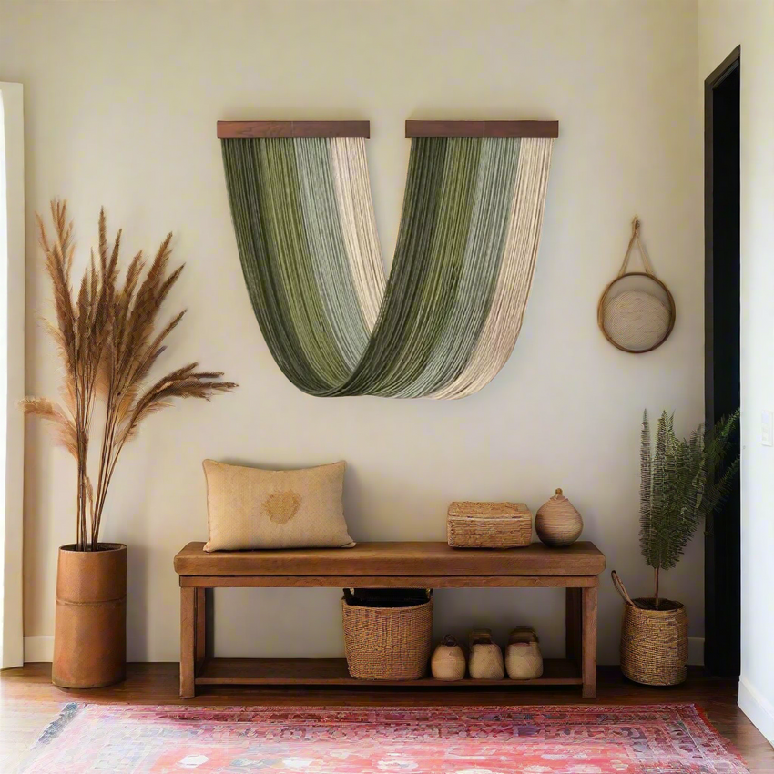 Verdant Drape – Adjustable Hanging Macrame Wall Art