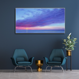 Coastal Wave Symphony – Framed Ocean Sunset Canvas Art (70x100cm)