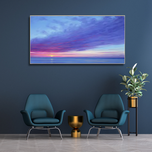 Coastal Wave Symphony – Framed Ocean Sunset Canvas Art (70x100cm)