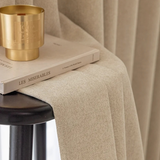 Étoffe Luxe Chenille Curtain Panel – Cream Beige Room-Darkening Drapery