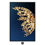 2 Pcs Set Golden Butterfly Wings Unframed Canavs Prints - Fansee Australia