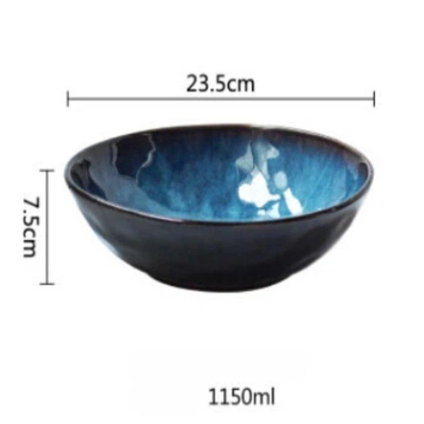 23.5cm 2 Pcs Set Handmade Large Serving Bowl - Fansee Australia