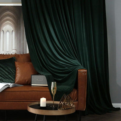 Veloura Luxe Velvet Room-Darkening Curtain Panel – Premium Velvet Drapery
