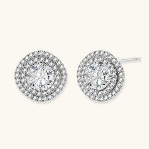 OVIANA™ Celestial Halo Moissanite Stud Earrings