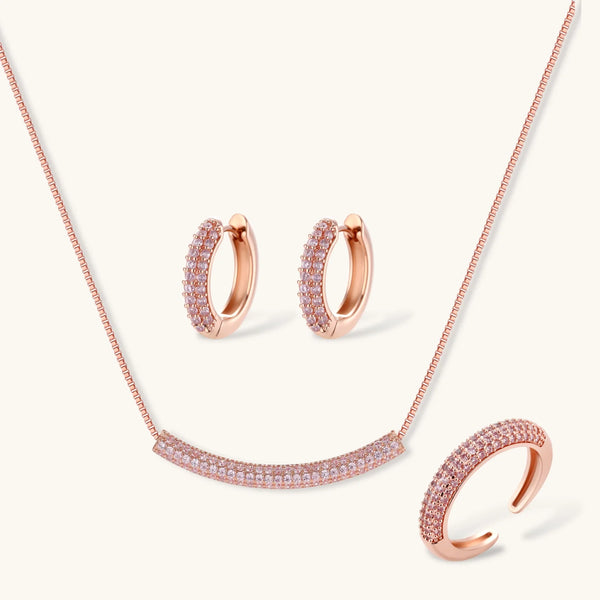 OVIANA Rosé Radiance Jewellery Set