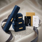 Luxury navy velvet jewelry boxes with gold accents, loose diamonds, and GIA certificates on satin
