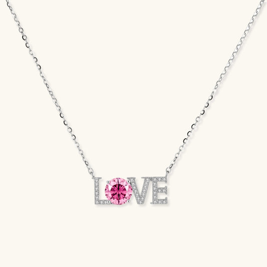 OVIANA Blush Love Moissanite Necklace