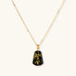OVIANA Verdant Amber Pendant Necklace