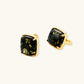 OVIANA Verdant Amber Huggie Earrings