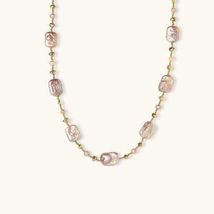 OVIANA Blush Baroque Pearl Necklace