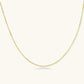 Elegant gold box chain necklace with sleek, modern links for everyday wear