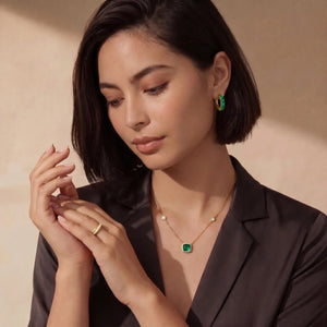 OVIANA™ Verde Halo Necklace