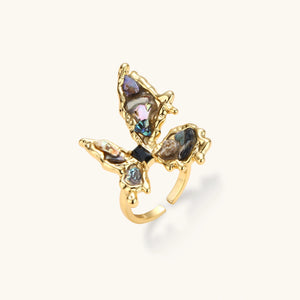 Iridescent Shell Statement Ring