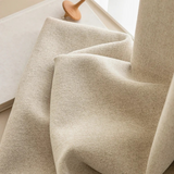 Étoffe Luxe Chenille Curtain Panel – Cream Beige Room-Darkening Drapery