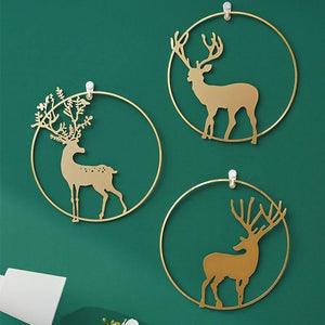 3 Pcs Set Curated Metal Deer Wall Hanging Wall Arts - Fansee Australia