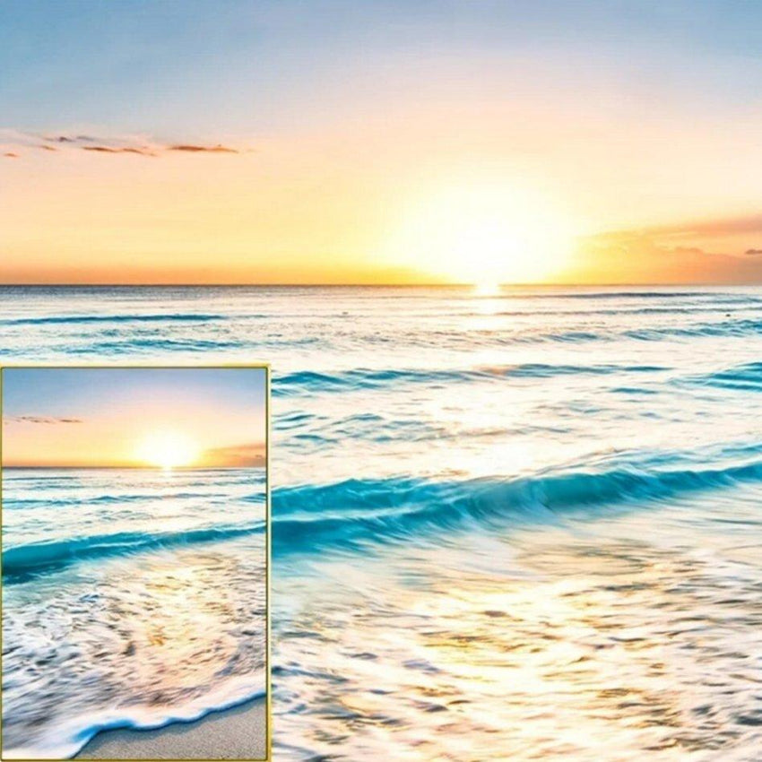 3 Piece Stunning Sea Sunset Framed Canvas Wall Art - Fansee Australia