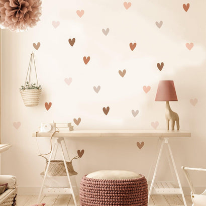 36 Pcs Boho Hearts Wall Stickers - Fansee Australia