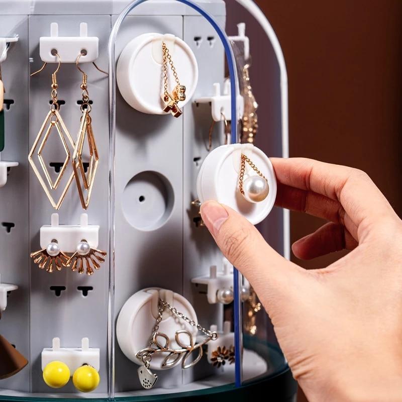 360 Rotating Jewellery Box with Built-In Tower Box - Fansee Australia