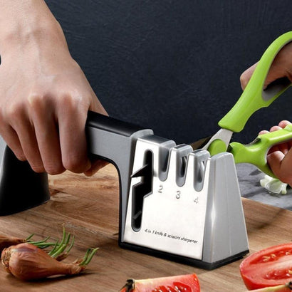 4-in-1 Knife and Scissors Sharpener – Multi-Stage Blade Care - Fansee Australia