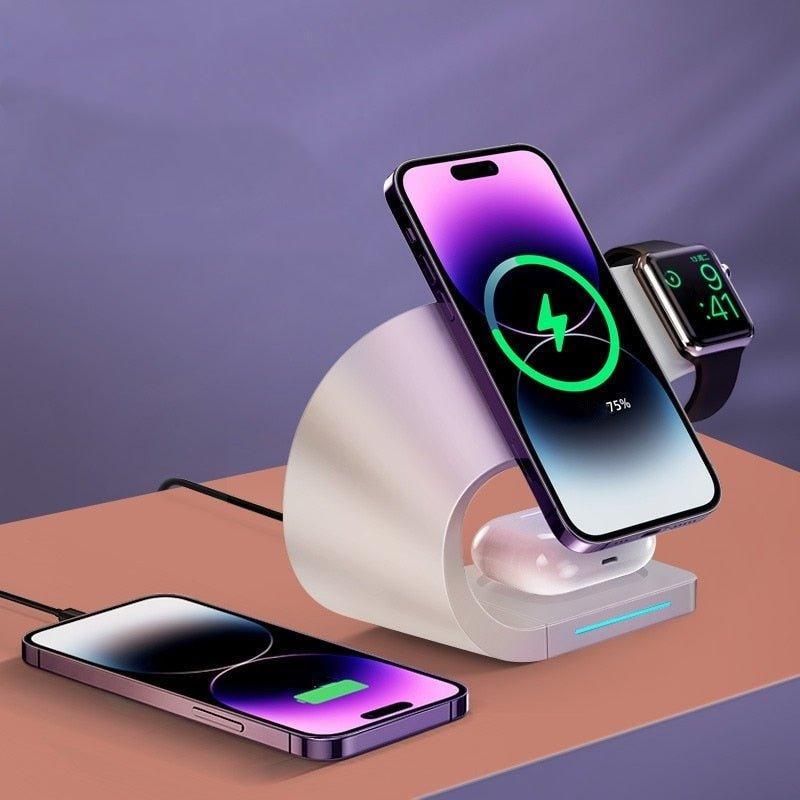 4 in 1 Magnetic Wireless Charger Stand For iPhone Apple Watch AirPods - Fansee Australia