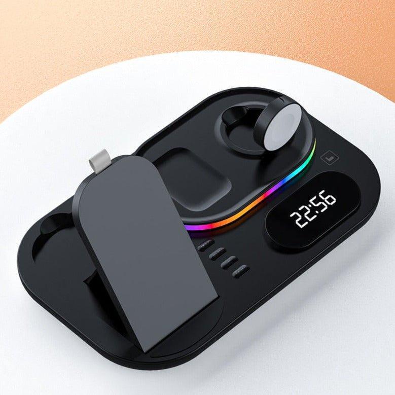 4 in 1 Wireless Charger Stand For iPhone Apple Watch AirPods Pro Samsung S21 Galaxy Watch - Fansee Australia