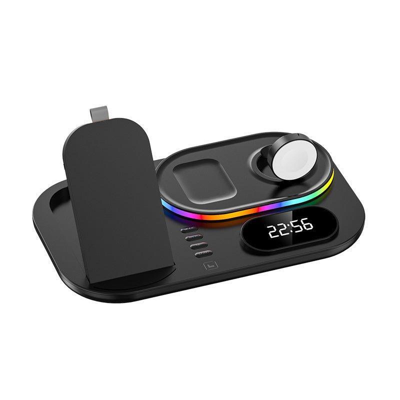 4 in 1 Wireless Charger Stand For iPhone Apple Watch AirPods Pro Samsung S21 Galaxy Watch - Fansee Australia