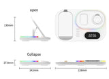 4 in 1 Wireless Charger Stand For iPhone Apple Watch AirPods Pro Samsung S21 Galaxy Watch - Fansee Australia