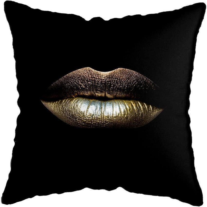 4 Pcs Set Gold Beauty In A Black Art Cushion Covers (45x45cm) - Fansee Australia