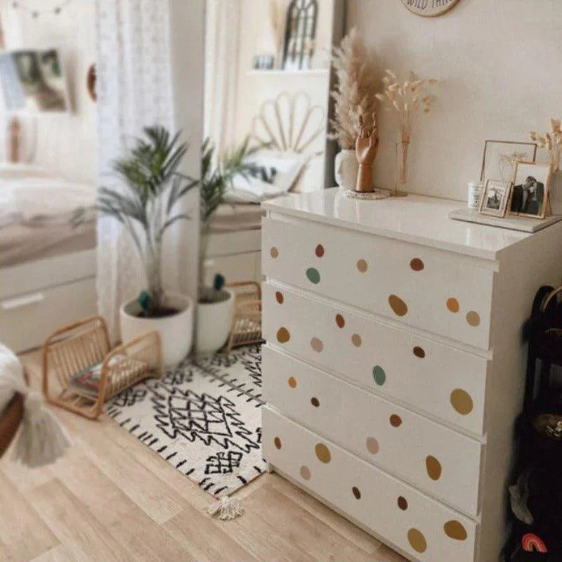 42 Pcs Boho Polka Dot Peel And Stick Wall Stickers - Fansee Australia