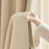 Étoffe Luxe Chenille Curtain Panel – Cream Beige Room-Darkening Drapery