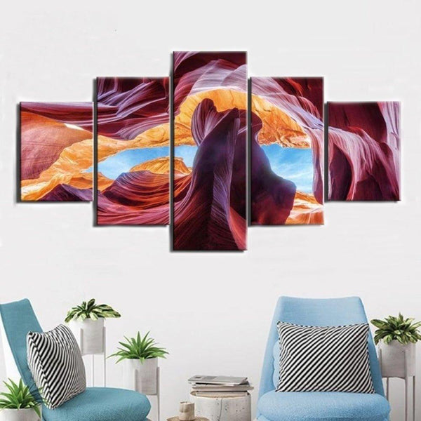 5 Panels Dreamy Landscape Framed Print Canvas Prints - Fansee Australia