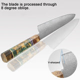 5-Piece Damascus Steel Chef Knife Set – Patterned Finish - Fansee Australia