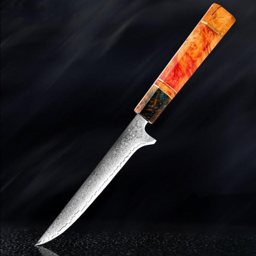 5-Piece Damascus Steel Chef Knife Set – Patterned Finish - Fansee Australia