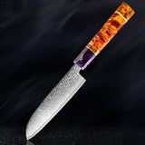 5-Piece Damascus Steel Chef Knife Set – Patterned Finish - Fansee Australia
