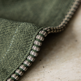 Verdant Loom Textured Chenille Curtain Panel – Vintage Green Drapery