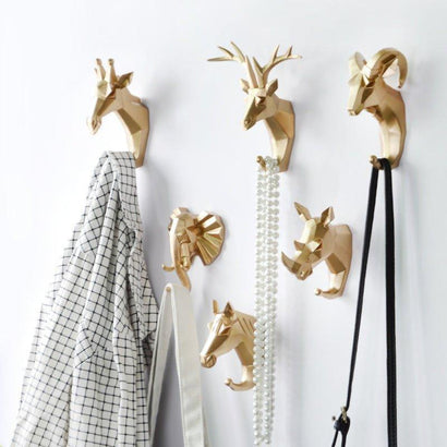 6 Pcs Set Animals Head Wall Hooks - Fansee Australia