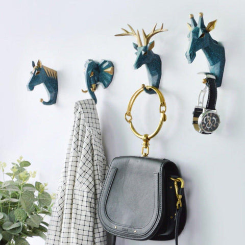 6 Pcs Set Animals Head Wall Hooks - Fansee Australia