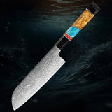 6-Piece Japanese Damascus Knife Set – Vibrant Resin Handle Collection - Fansee Australia