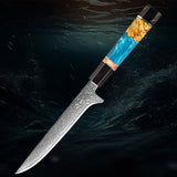 6-Piece Japanese Damascus Knife Set – Vibrant Resin Handle Collection - Fansee Australia