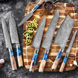 7 Pcs Set VG10 Damascus Steel Chef Knife - Fansee Australia