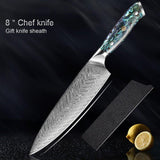 7 Pcs Super Quality Japanese Damascus Steel Chef Kitchen Knife Set - Fansee Australia